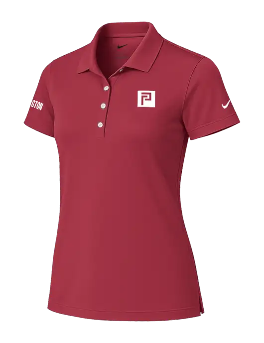 Nike Womens Red Tech Basic Dri-FIT Polo
 w/Pennington Icon Logo, Pennington Logo