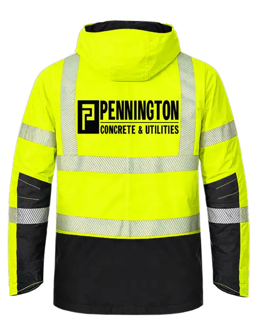 Carhartt Safety Yellow ANSI 107 Class 3 Waterproof Heavyweight Insulated w/Pennington Logo, Pennington Icon Logo