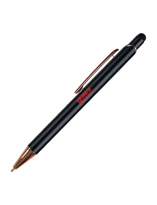 Waterlily Black Stylus Blue Ink Pen w/Pennington Logo
