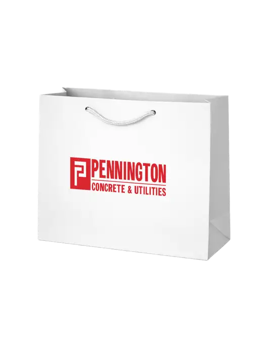 Gift Bag White Matte 9 x 7 w/Pennington Logo