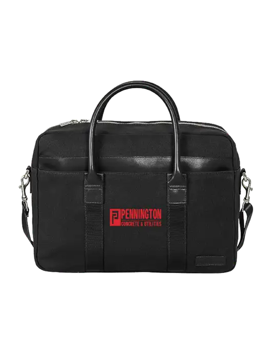 Brooks Brothers Wells Black Briefcase w/Pennington Logo