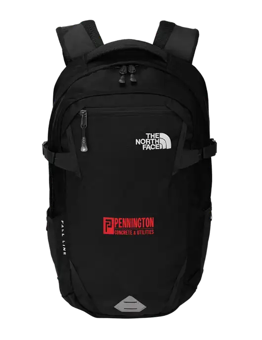 North Face Fall Line Black Backpack w/Pennington Logo