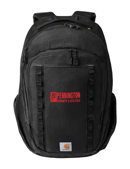 Carhartt 25L Ripstop Black Backpack w/Pennington Logo