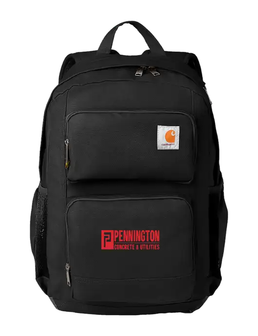 Carhartt 28L Foundry Series Dual-Compartment Black Backpack w/Pennington Logo