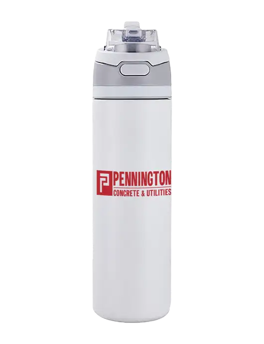 White Sip or Flip Lid Tumbler w/Pennington Logo