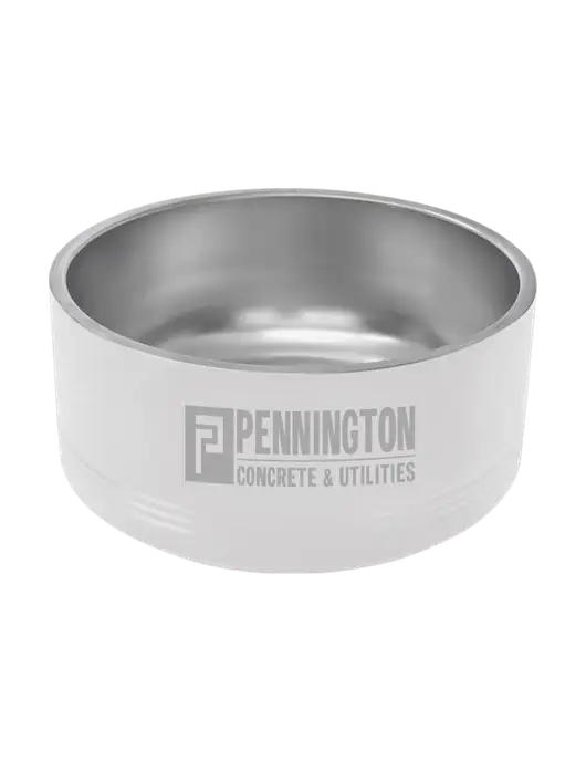 Polar Camel 64 oz. Large White Pet Bowl w/Pennington Logo