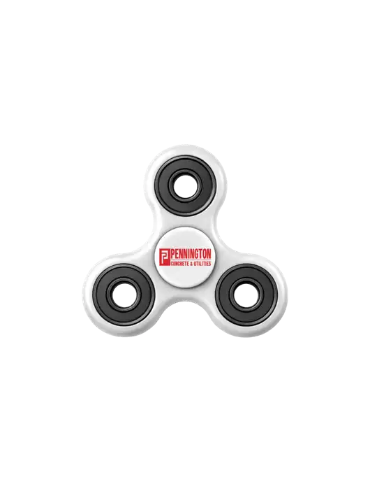 White Fidget Spinner w/Pennington Logo