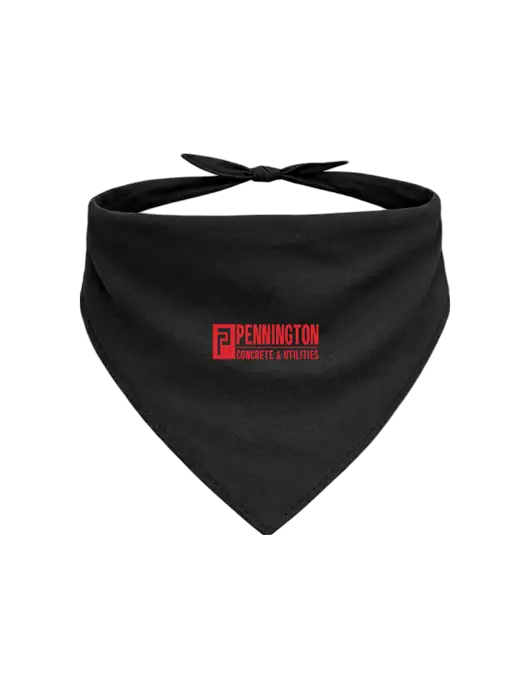 Black Pet Bandana Large w/Pennington Logo