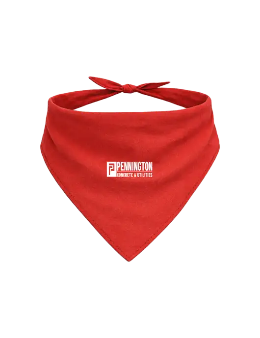 Red Pet Bandana Small w/Pennington Logo