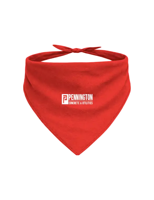 Red Pet Bandana Large w/Pennington Logo