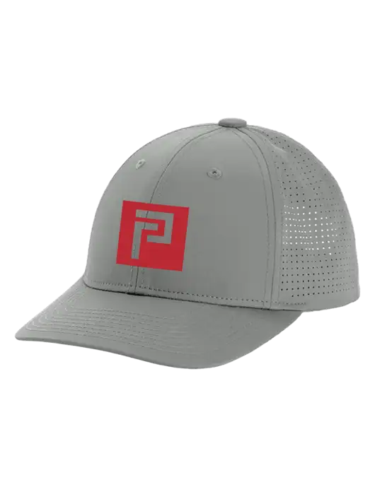Pro-Cut Structured Snapback with Pinhole Mesh Medium Grey Cap w/Pennington Icon Logo