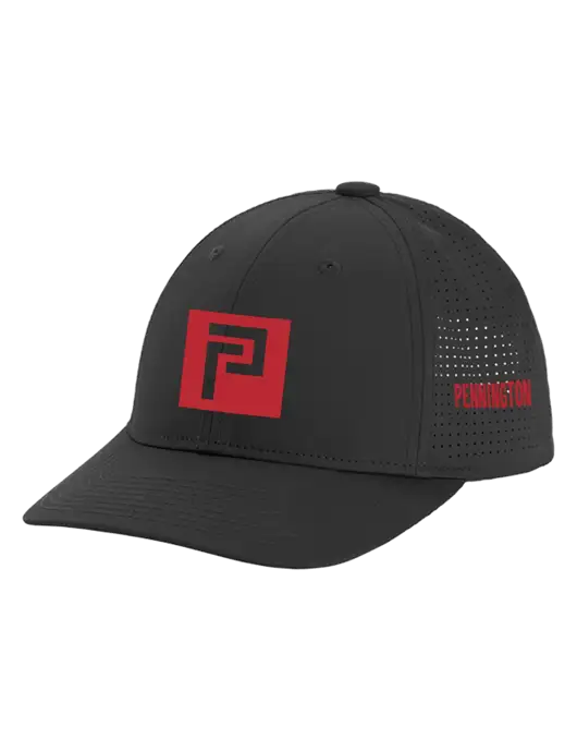 Pro-Cut Structured Snapback with Pinhole Mesh Very Dark Grey Cap w/Pennington Icon Logo, Pennington Logo